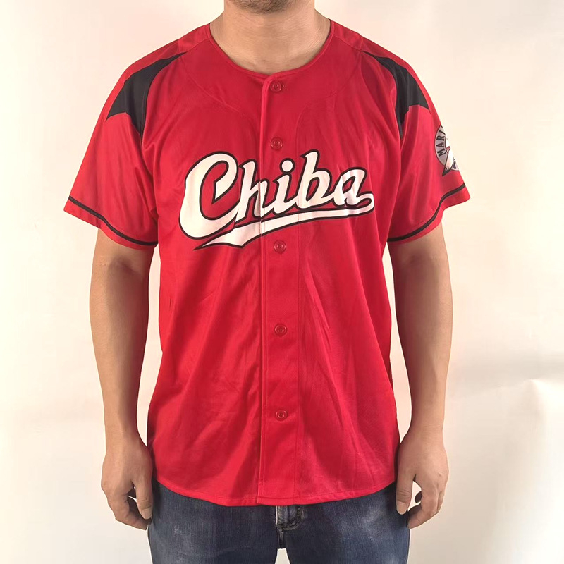 Бейзболна униформа с къс ръкав, дигитален принт, свободен силует, кръгла яка, подплата полиестер