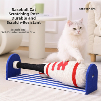 Baseball stiliaus katės braižymo stulpas su pasukamu dizainu, tvirtas, be išsibarstančių siūlų iš sisalo plokštė, tankio plokštė, japonų stilius