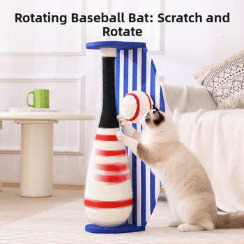 Baseball stiliaus katės braižymo stulpas su pasukamu dizainu, tvirtas, be išsibarstančių siūlų iš sisalo plokštė, tankio plokštė, japonų stilius