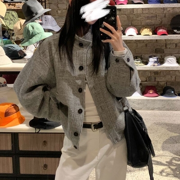 Бейзболно яке от chenille плат със спандексова смес, без ръкави, стойкова яка, пролет 2025