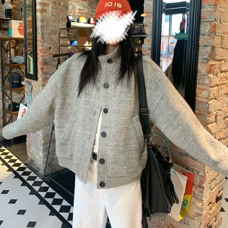 Бейзболно яке от chenille плат със спандексова смес, без ръкави, стойкова яка, пролет 2025