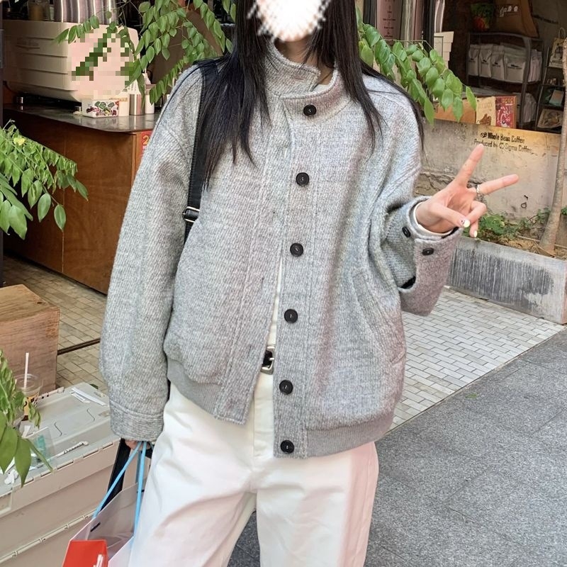 Бейзболно яке от chenille плат със спандексова смес, без ръкави, стойкова яка, пролет 2025