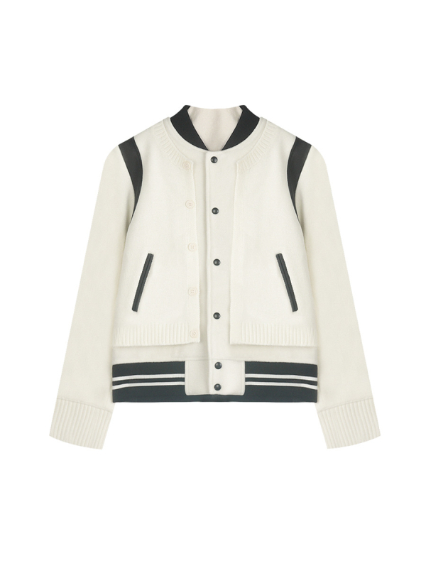 Дамски жакет от вълна с полиестер 70-80%, едноцветен модел, свободна кройка