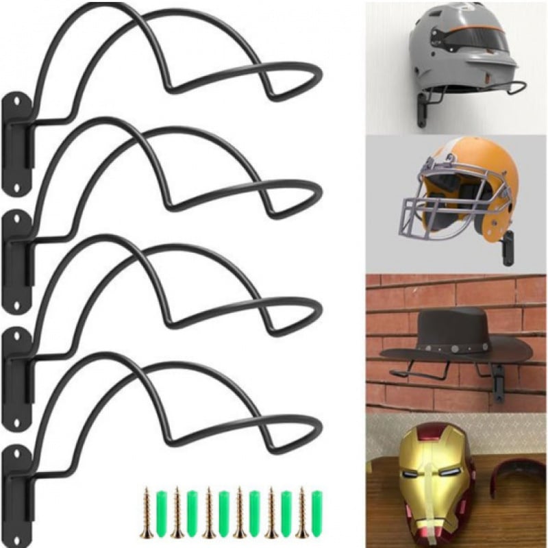 Стенно държач за каски за мотоциклети — метал, модерен минимализъм; лято 2023 пускане; марка One word hardware; подходящ за съхранение в спалнята, дневната и на бюро