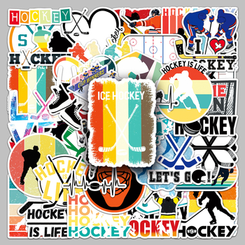 Стикери за хокей на лед – водоустойчиви, 50 листа, марка Manqian, самозалепващи, офсетен печат