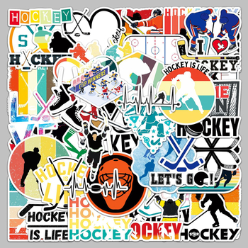 Стикери за хокей на лед – водоустойчиви, 50 листа, марка Manqian, самозалепващи, офсетен печат