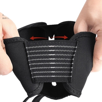 Sporto čiurnos įtvaras su EVA sustiprinta konstrukcija, Lycra audinys, elastinis dirželis, plastikinė sagtis ir Velcro – smūgiams atsparus, palaikantis, elastinis suspaudimas suaugusiems, tinkamas futbolui, krepšiniui ir tinkliniui.