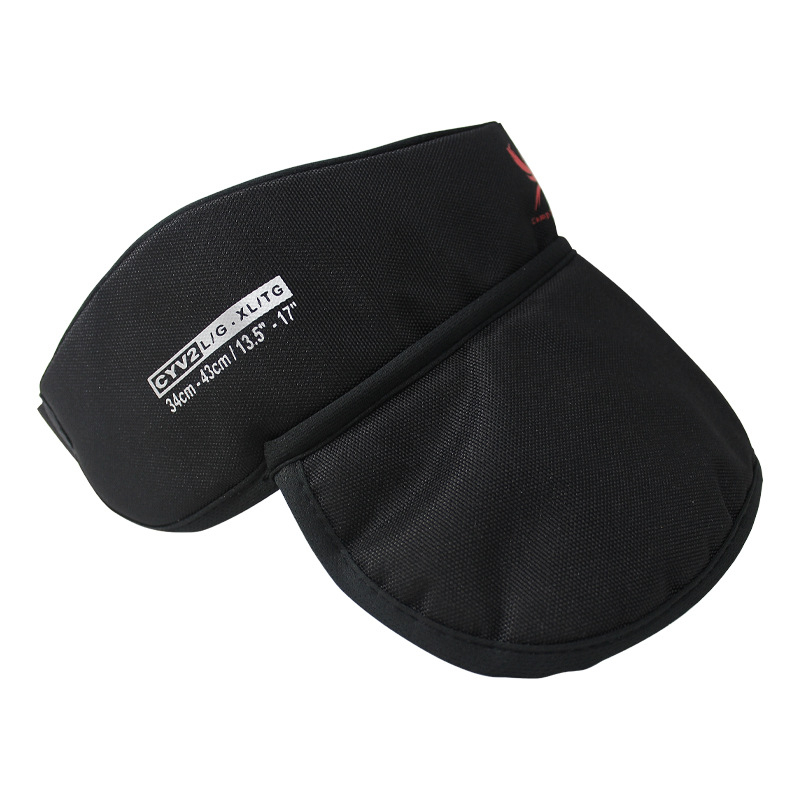 Ledo hokeja kaklo apsauga, sustiprinta, kvėpuojanti, 900D Oxford audinys su vidiniu putų sluoksniu ir tinkliniu audiniu, reguliuojamas Velcro užsegimas