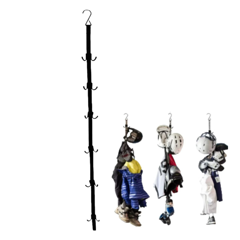 Akatsune пластмасов закачалник за хокей за задната врата - държач с куки за съхранение на хокейно оборудване и дрехи