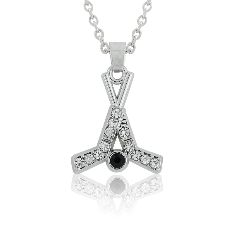 Колие с висулка от сплав, диамантено покритие, унисекс, кръстосан синджир, спортна серия, тегло 8 g