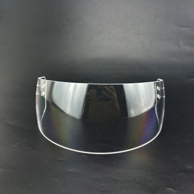 Хокеен шлем с защитни очила, поликарбонатен щит, UV защита, защита от вятър и дъжд, за всички сезони