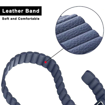 Кожена лента с магнитно затваряне за Apple Watch Series 8 – истинска кожа, регулируем интерфейс, тегло 25 g