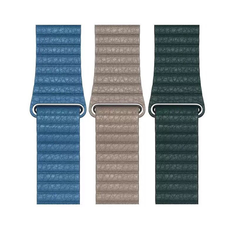 Кожена лента с магнитно затваряне за Apple Watch Series 8 – истинска кожа, регулируем интерфейс, тегло 25 g