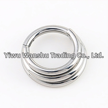 Nosový prsteň, G23 titánová oceľ, geometrický dizajn, Seiko úprava, unisex, IPTIC3