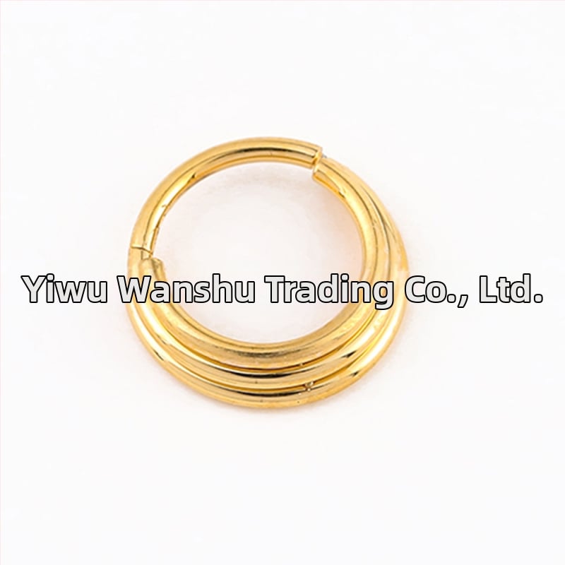 Nosový prsteň, G23 titánová oceľ, geometrický dizajn, Seiko úprava, unisex, IPTIC3