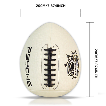 Топка за тренировка на квотърбек - Светеща PU кожена пасбек топка, полуругби, за външна употреба (Материал: PU; Шев: Машинно шиене; Тип: Полуругби; Характеристика: Светеща пасбек топка)
