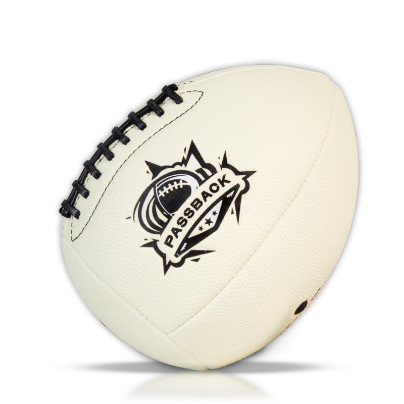 Топка за тренировка на квотърбек - Светеща PU кожена пасбек топка, полуругби, за външна употреба (Материал: PU; Шев: Машинно шиене; Тип: Полуругби; Характеристика: Светеща пасбек топка)