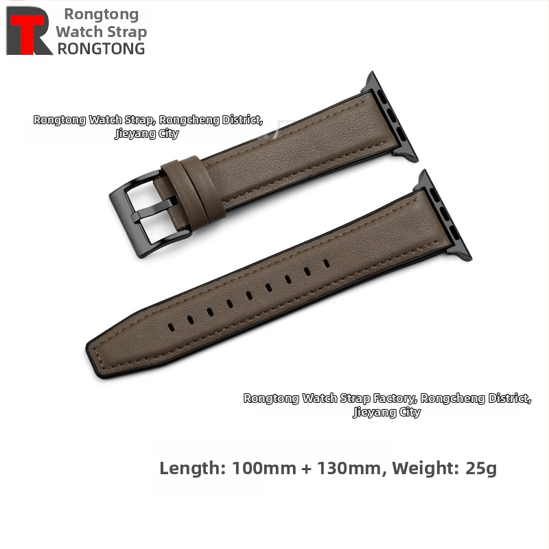 Remienok pre Apple Watch zo silikónu a mikrovlákovej kože, hybridný, 22 mm, 25 g, kompatibilný s Apple Watch 8/SE/7/6/5