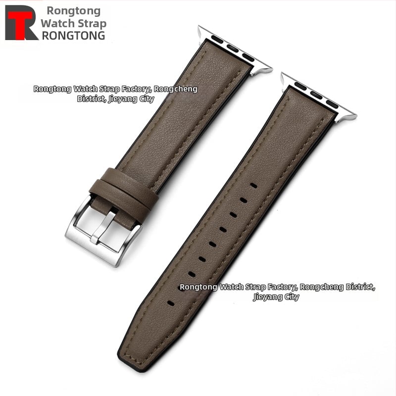 Силиконово-хибриден ремешек за Apple Watch от микрофибърна кожа, 22 мм, 25 г, съвместим с моделите 8/SE/7/6/5