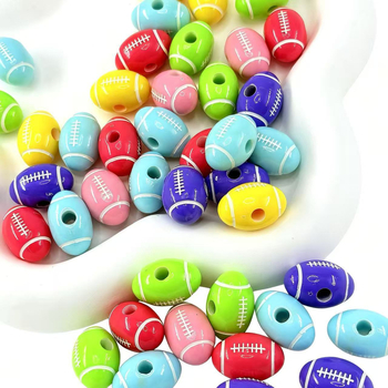 Акрилни мъниста за ключодържател – разпръснати мъниста, волейбол модел, бароков стил, лепило обработка, марка Pearl Love