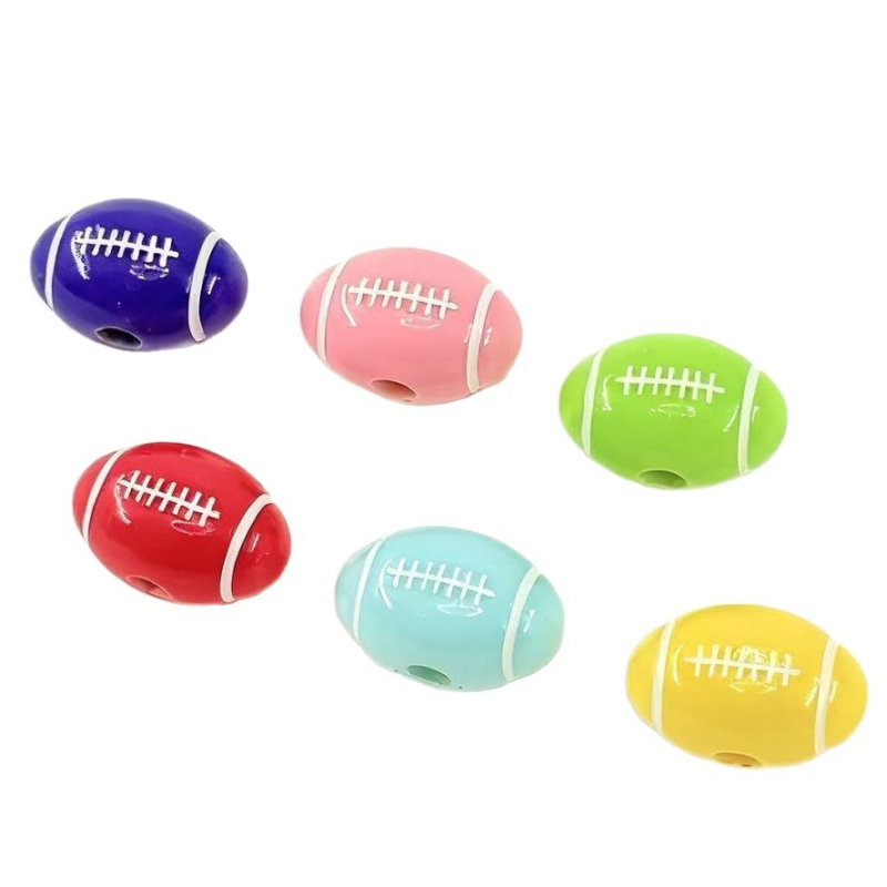 Акрилни мъниста за ключодържател – разпръснати мъниста, волейбол модел, бароков стил, лепило обработка, марка Pearl Love