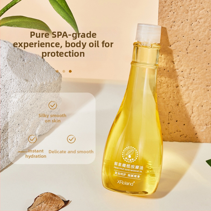 Xuan Luo Lan Masāžas eļļa no svaigiem augļiem un olīveļļas – ķermeņa masāžai, mitrinoša, viegli uzsūcoša, 150 ml