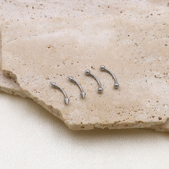 Комплект пирсинг бижута от неръждаема стомана, геометрични форми: остър конусов връх и прав ъгъл, унисекс винтидж стил