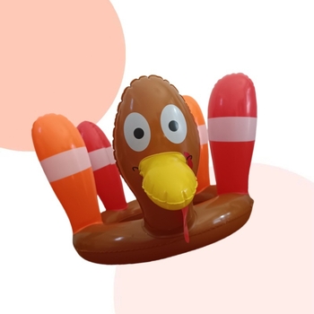 Öko-barát felfújható flamingó kör dobó játék, PVC, kültéri családi interaktív játék, 7–14 éveseknek, csomagolás: OPP zacskó