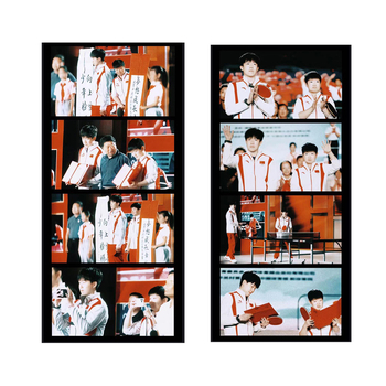 Zastavka za knjigu za stolni tenis – četverostruki zbirni dar, japanski stil, za školske kolege (Božić, useljenje)