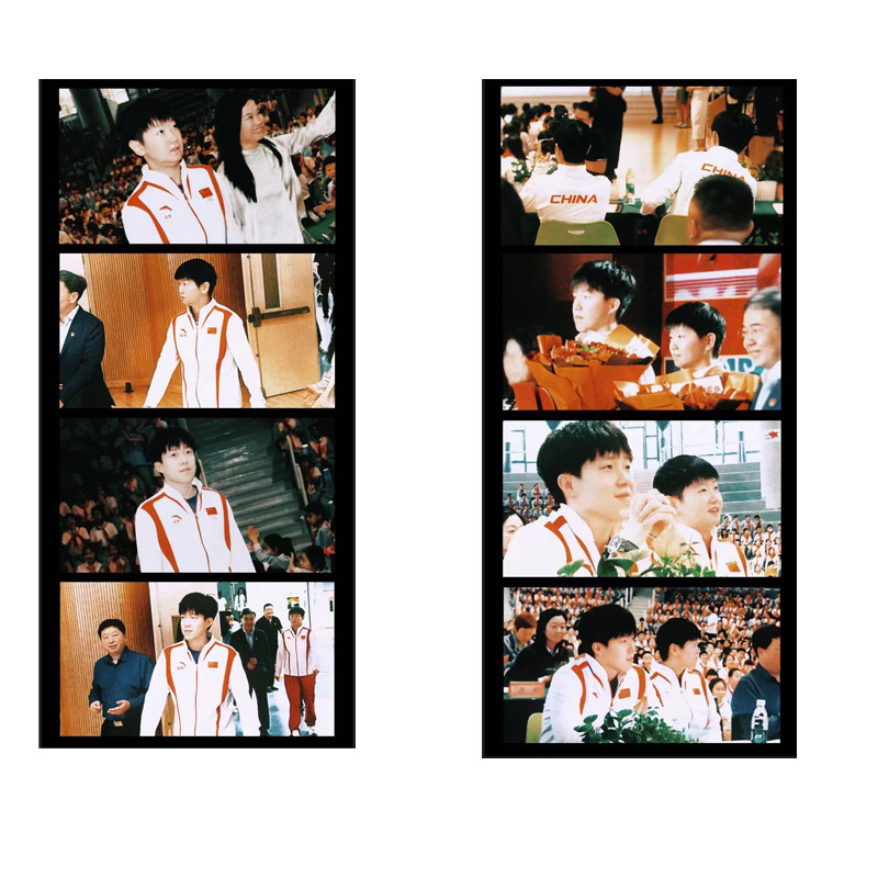 Zastavka za knjigu za stolni tenis – četverostruki zbirni dar, japanski stil, za školske kolege (Božić, useljenje)