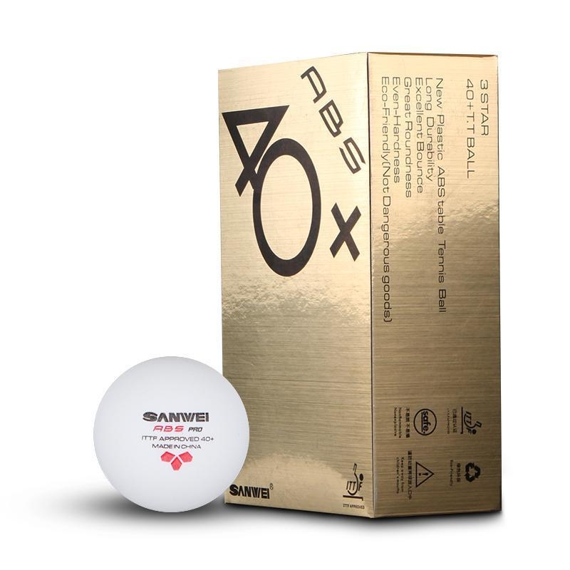 Lopta za stolni tenis za trening SANWEI 3D ABS Pro 40+ šivana, 3 zvjezdice