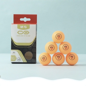 Loptice za stolni tenis - Novo materijal za natjecanja i kućnu trenigu, paket od 6 komada, bez tiskanja logotipa
