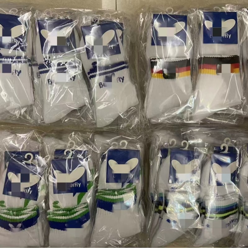 Șosete Butterfly pentru tenis de masă | din bumbac | talpă din prosop gros | fără personalizare | pentru tenis de masă