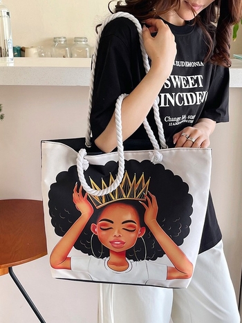 Kangas tote kott tõmblukuga, polüestri vooder, horisontaalne ruudukujuline kuju, topelt käepidemed