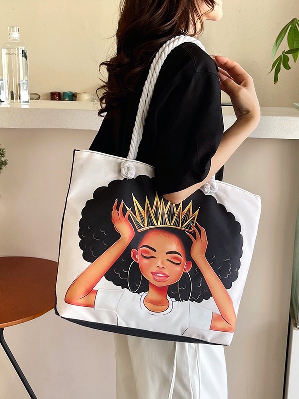 Kangas tote kott tõmblukuga, polüestri vooder, horisontaalne ruudukujuline kuju, topelt käepidemed