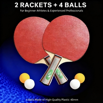 Sincerity set reketa za stolni tenis – 2 reketa + 3 lopte, direktan udarac, moguć tisk logotipa