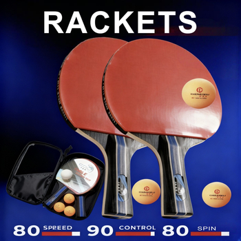 Set reketa za stolni tenis s dvije reketa i tri lopte, marka Sincerity, daska od lipovog drveta, guma s pozitivnim ljepilom, tip reketa: direktni udar, sadržaj: 2 reketa, 3 lopte