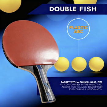 Set reketa za stolni tenis s dvije reketa i tri lopte, marka Sincerity, daska od lipovog drveta, guma s pozitivnim ljepilom, tip reketa: direktni udar, sadržaj: 2 reketa, 3 lopte