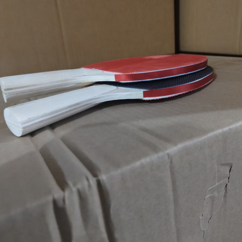 Reket za stolni tenis s dvostrukom gumom, horizontalni reketa, ploča od topolovog drva, težina oko 125 g