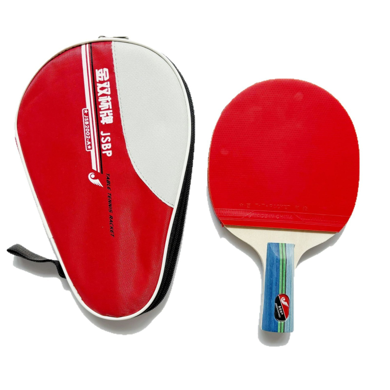 Reket stolnog tenisa, 2 zvjezdice, za učenike i početnike, direktni udarac; donja ploča: Poplar; guma: Anti-glue