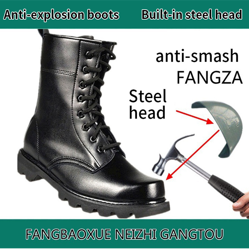 Välivarustuse lahingujalatsid terasest varbaga ja terasest tallaga, veekindel materjal, unisex, täiskasvanutele