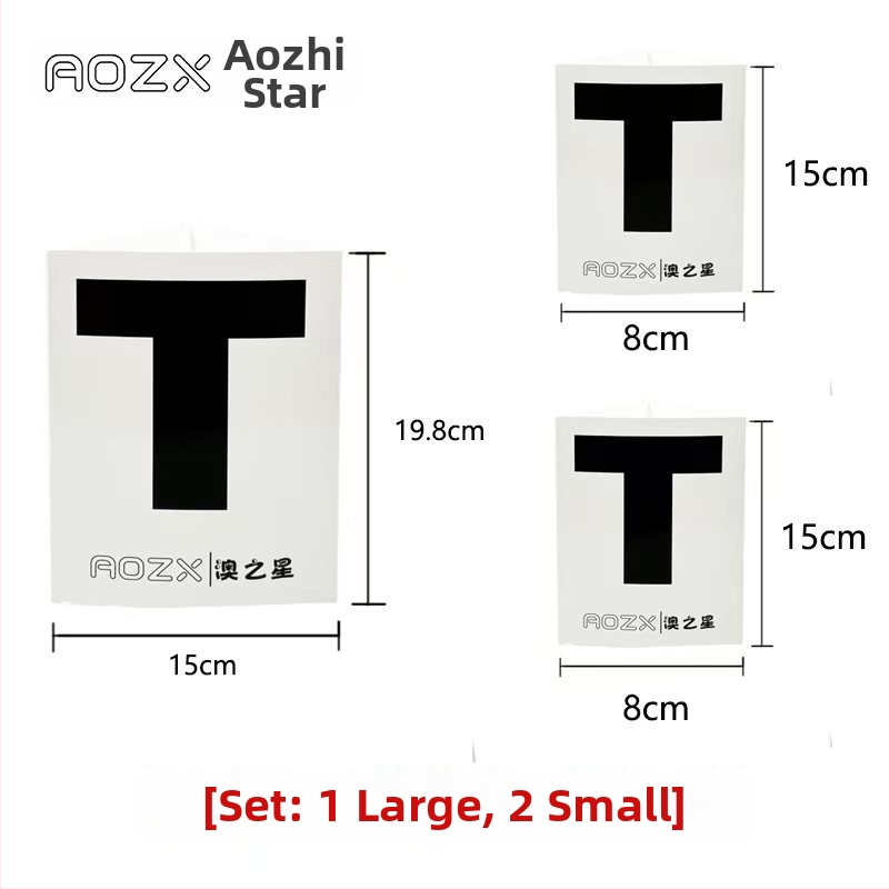 Stalo teniso teisėjo T kortelė (T formos) iš kartono