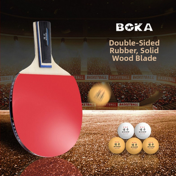 Boca reketa za stolni tenis - izravni udarac, drvena ploča od topole, guma protiv ljepila