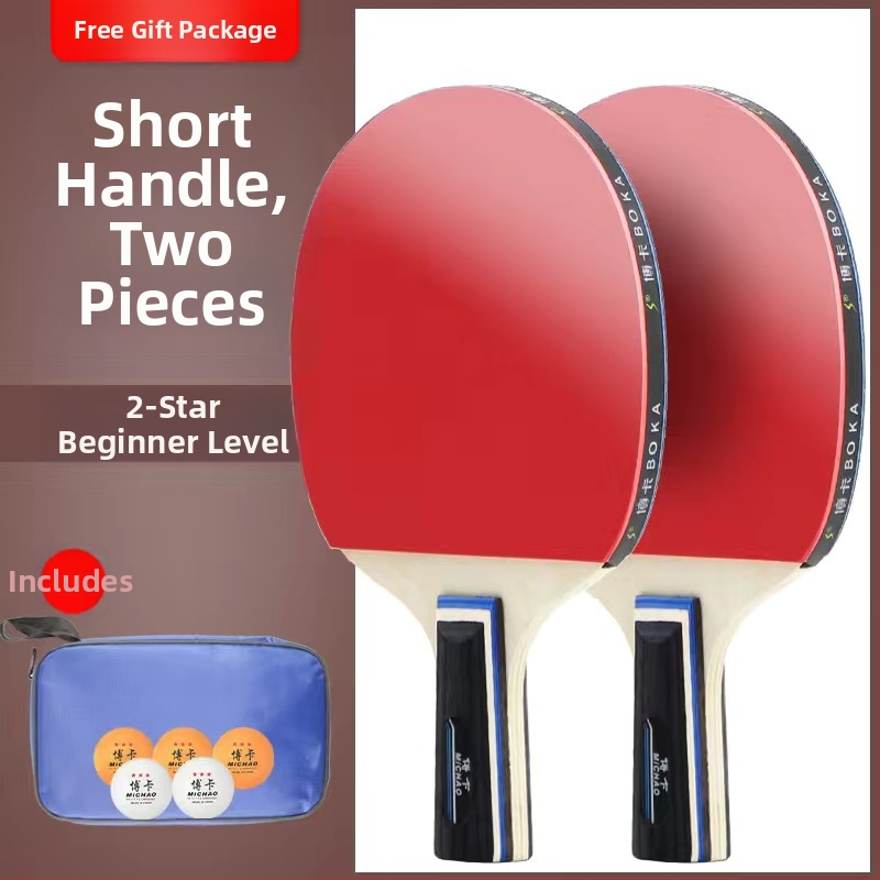 Boca reketa za stolni tenis - izravni udarac, drvena ploča od topole, guma protiv ljepila