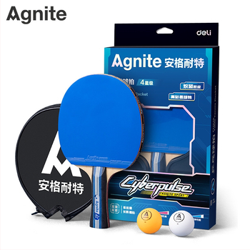 Stolný tenis raketa - Agnite FH218 Cyber Pulse Series - Čepeľ z lipového dreva - Typ gumy: Iný - Horizontálny úder