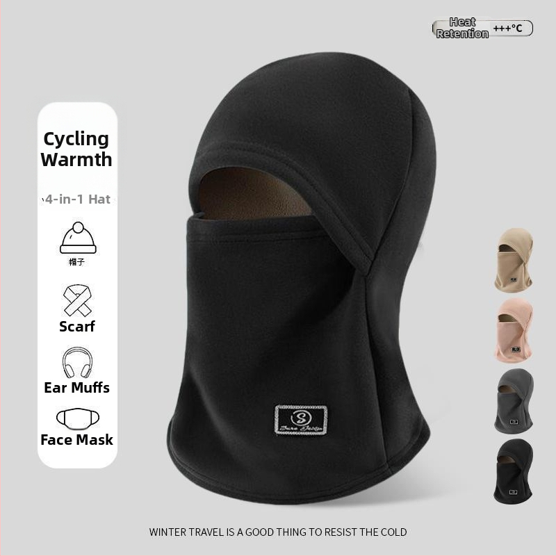 Maska na bicykel so zimnou ochranou tváre, hrubšia ochrana tváre, šál na krk, vetru odolná ochrana uší (polyester)