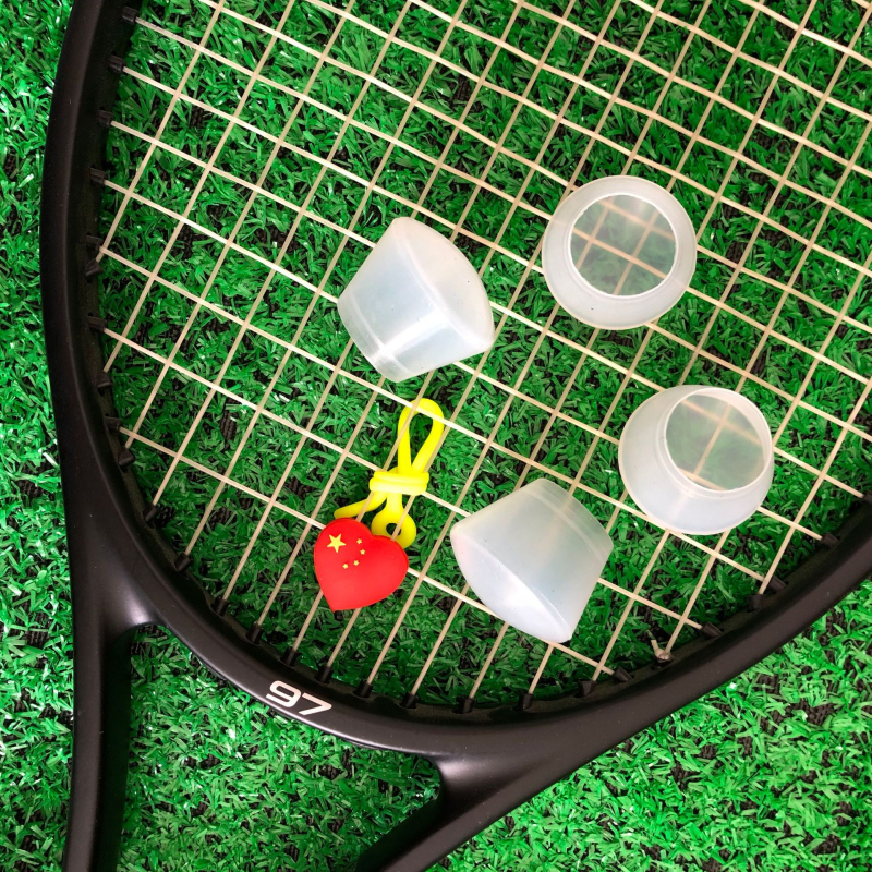POWERTI husă silicon pentru spatele rachetei de tenis – Protecție la șocuri, Power Cap, Întărire mâner (Material: silicon; Brand: POWERTI; Sport: tenis; Personalizare: Da)