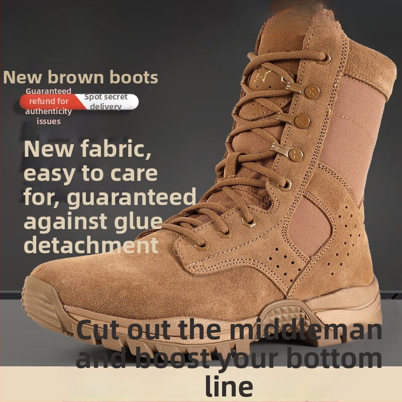 Väljakul kõrged lahingujalatsid, unisex täiskasvanutele, hingav nailon, kõrb-taktikalised jalatsid