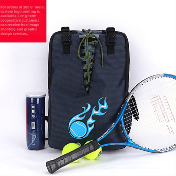 WPOLE чанта за бадминтон и тенис ракети, фибърно тяло и нейлонова тъкан, отпечатано лого, вместимост 1-4 ракетки за бадминтон или 1-2 ракетки за тенис, за възрастни