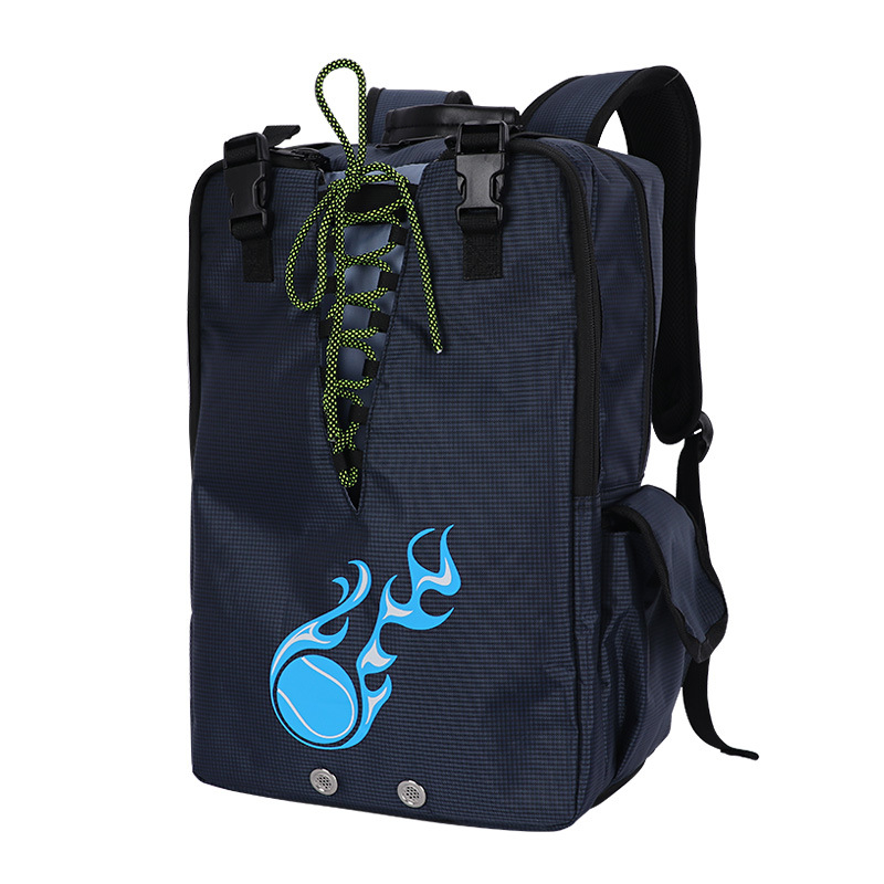 WPOLE чанта за бадминтон и тенис ракети, фибърно тяло и нейлонова тъкан, отпечатано лого, вместимост 1-4 ракетки за бадминтон или 1-2 ракетки за тенис, за възрастни